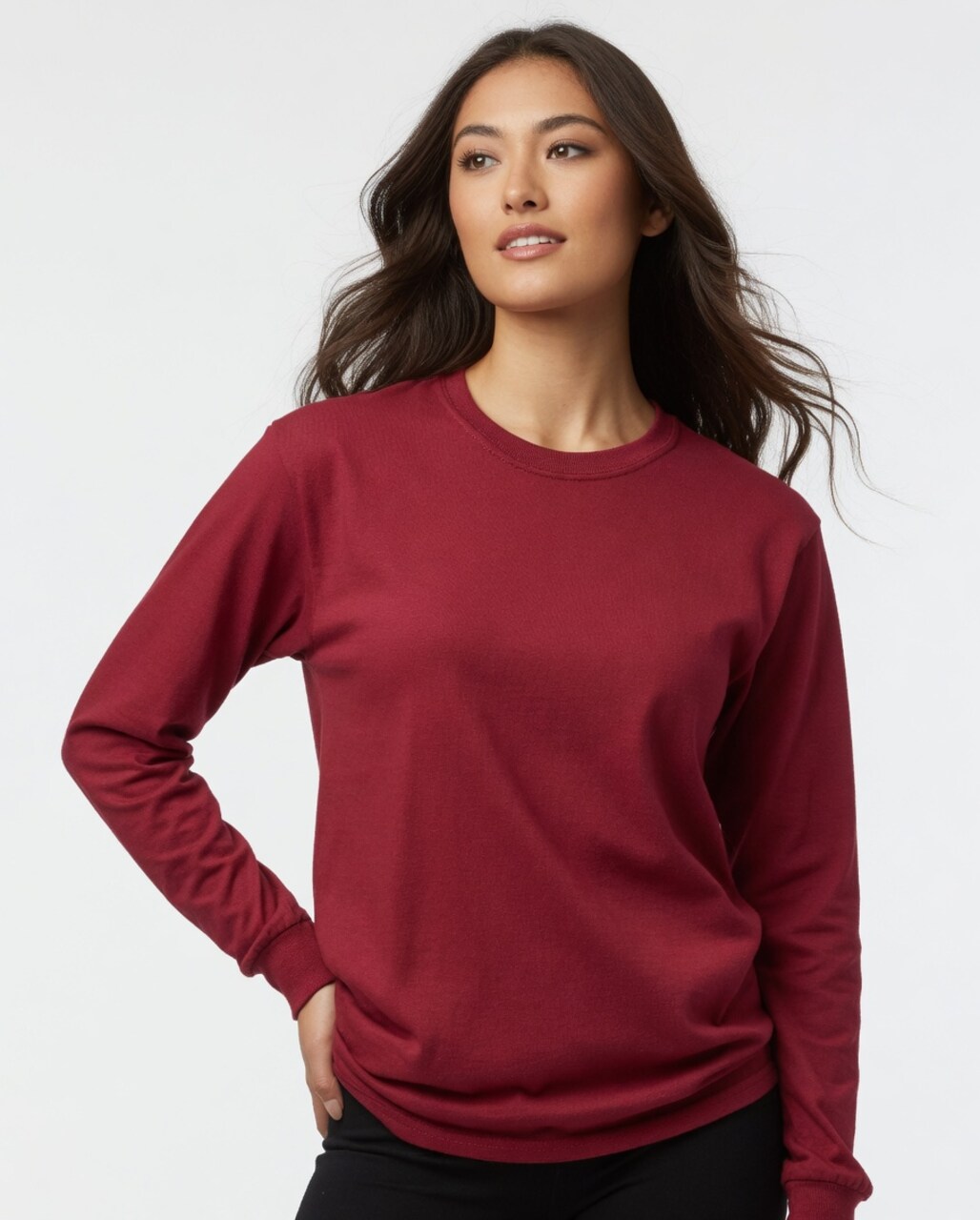 Gildan Heavy Cotton Long Sleeve Crewneck T-Shirt for Layering & Custom Printing 100% U.S. Cotton Tee